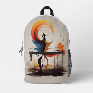 herzlich geöffnet bedruckter rucksack