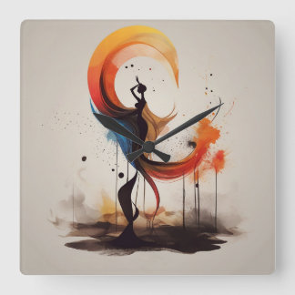 herzlich geöffnet quadratische wanduhr