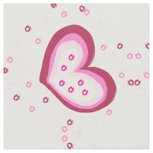 Herzlich gestaltete Muster Stoff (Nahaufnahme)