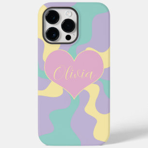 Herzlich individuell - Pastellrosa, Gelb, Lila und Case-Mate iPhone 14 Pro Max Hülle
