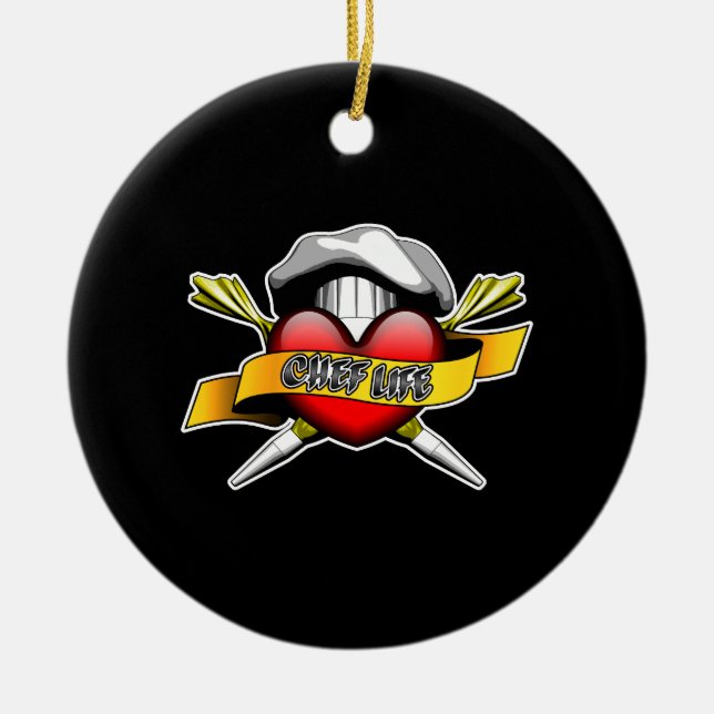 Herzlich Koch Leben: Konditorei Koch Keramik Ornament (Vorne)