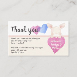 Herzlich Niedlich Baby Bunny Rabbit Vielen Dank Begleitkarte