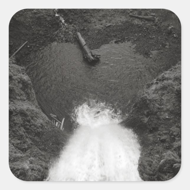 herzlich quadratischer aufkleber (Vorderseite)