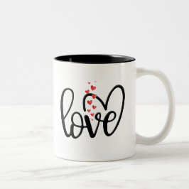 Herzlich, romantisch und gemütlich. zweifarbige tasse