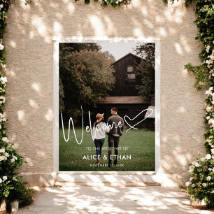 Herzlich Willens Schriftzug Hochzeitsfoto Poster