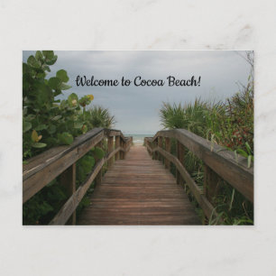 Herzlich willkommen am Cocoa Beach in Florida! Postkarte