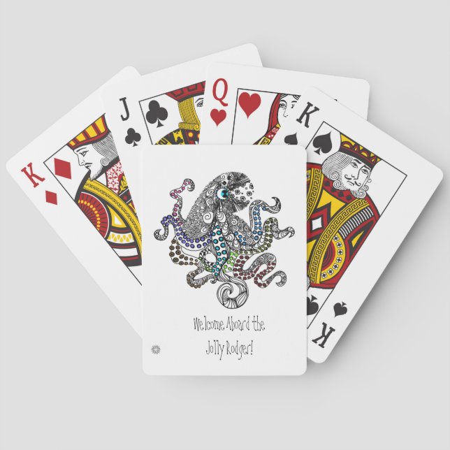 Herzlich willkommen an Bord der Blumengestelle Okt Spielkarten (Rückseite)