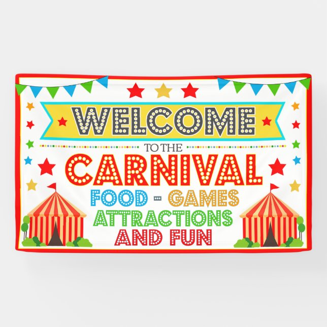 Herzlich willkommen auf dem Karneval-Banner Banner (Horizontal)
