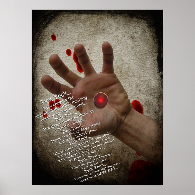 Herzlich Willkommen auf dem letzten Tag-Poster Poster (Vorne)