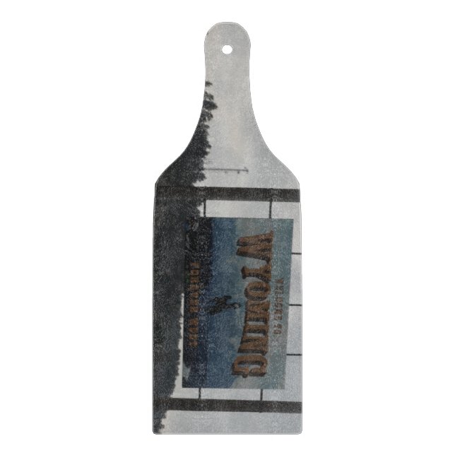 Herzlich willkommen auf dem Wyoming Glass Cutting  Schneidebrett (Vorderseite)