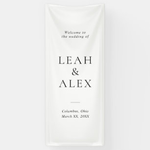 Herzlich willkommen auf der Hochzeitsfeier Banner