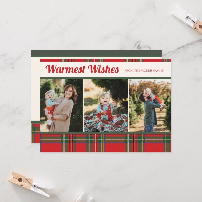 Herzlich Willkommen auf der Karierten Fotokarte zu Einladung (Vorderseite/Rückseite Beispiel)