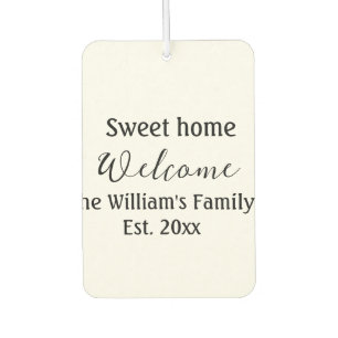 Herzlich willkommen auf der Zuhause! Text Autolufterfrischer