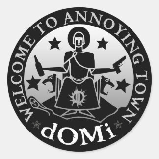 Herzlich willkommen auf einem noblen Sticker! Runder Aufkleber