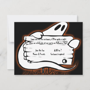 Herzlich willkommen auf Schwarz Halloween Einladun Einladung