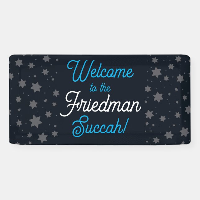 Herzlich willkommen auf Succah Personalisiert Star Banner (Horizontal)