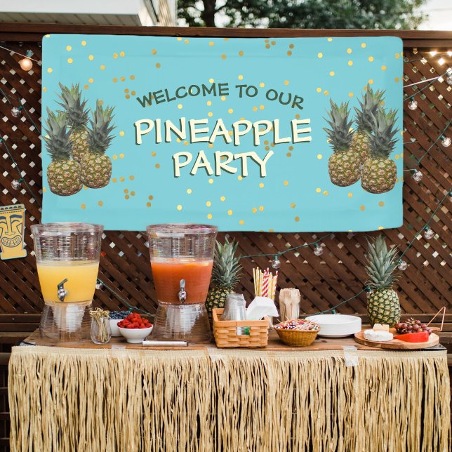 Herzlich Willkommen auf unserem Party-Banner Banner (Perfect for your kitschy luau pineapple party!)