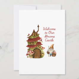 Herzlich willkommen auf unserer Burg Gnome Einladung