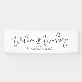 Herzlich willkommen auf unserer Hochzeit, 3 x 8 Fu Banner