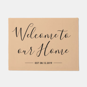 Herzlich willkommen auf unserer Zuhause Door Mat,  Fußmatte