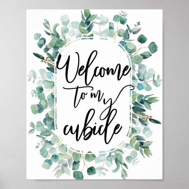 Herzlich willkommen bei der Arbeit meines Cubicle  Poster (Vorne)