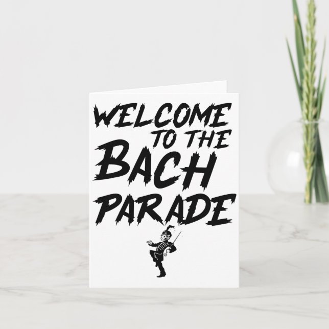 Herzlich willkommen bei der Bach Parade Bride Squa Karte (Vorderseite)