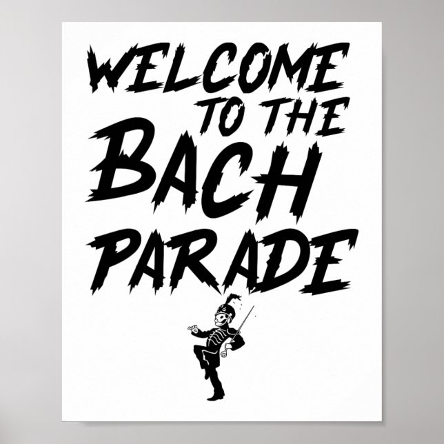 Herzlich willkommen bei der Bach Parade Bride Squa Poster (Vorne)
