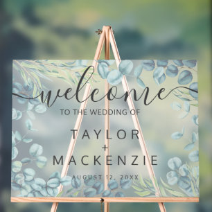 Herzlich willkommen bei der Hochzeit personalisier Acrylschild