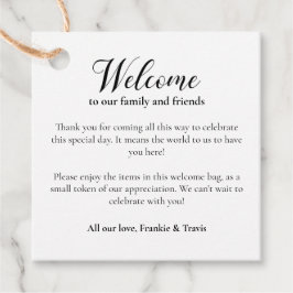 Herzlich willkommen bei der Hochzeitsfeier der Übe Geschenkanhänger