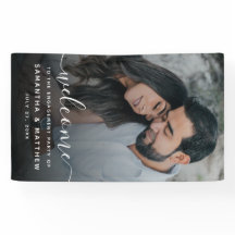 Herzlich willkommen bei der Verlobung Banner Signi