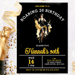 Herzlich willkommen bei einem Roaring 20 30. Gebur Einladung<br><div class="desc">Chic Roaring 20 Geburtstagsparty lädt ein flapper Girl Tanz in der Mitte. Das auffällige Schwarz-,  Gold- und Weißgebälk-Ambiente wird bei der Einladung Ihrer Gäste sicherlich für Aufregung sorgen.</div>