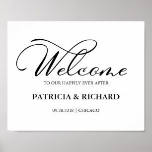 Herzlich willkommen bei uns nach dem eleganten Zei Poster