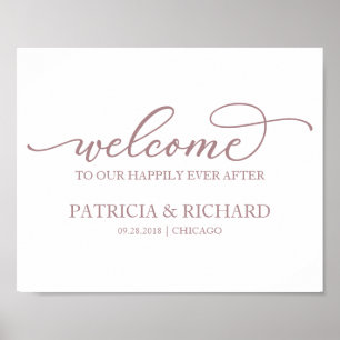 Herzlich willkommen bei uns nach der Rose Gold Poster