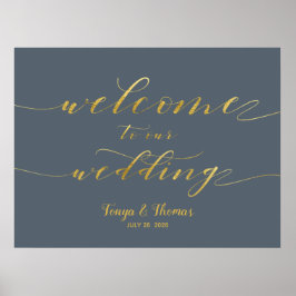 Herzlich willkommen bei unserem HochzeitGold Swash Poster