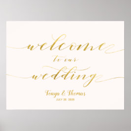 Herzlich willkommen bei unserem HochzeitGold Swash Poster