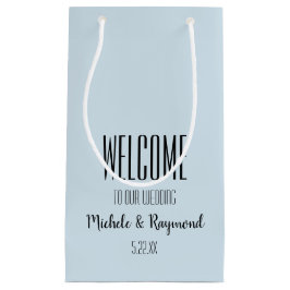 Herzlich willkommen bei unserem Hochzeitstag BLAU  Kleine Geschenktüte