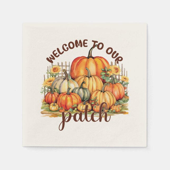 Herzlich willkommen bei unserem Patch - Cosy Pumpk Serviette (Vorderseite)