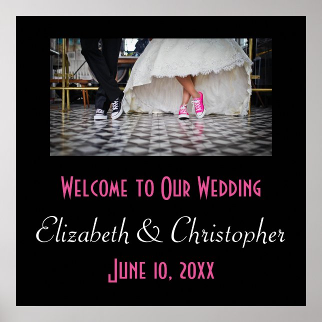 Herzlich willkommen bei unserer Hochzeit Fifties R Poster (Vorne)