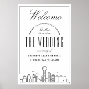 Herzlich Willkommen bei unserer Hochzeit in Dallas Poster