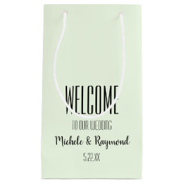 Herzlich willkommen bei unserer Hochzeit MINT GREE Kleine Geschenktüte