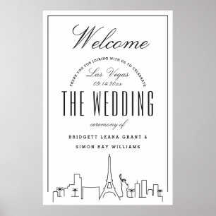 Herzlich Willkommen bei unserer Las Vegas Hochzeit Poster