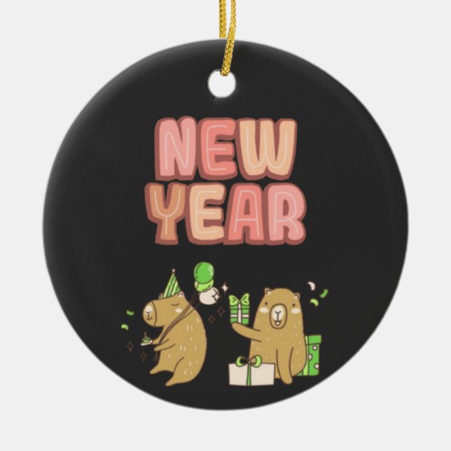 Herzlich Willkommen beim Fresh Start! Keramik Ornament (Vorne)