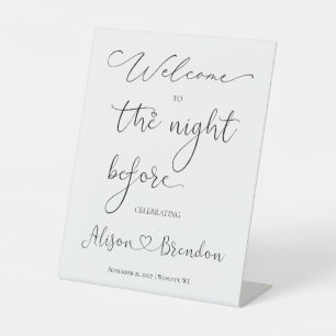 Herzlich willkommen beim Schild "Night Before Pede