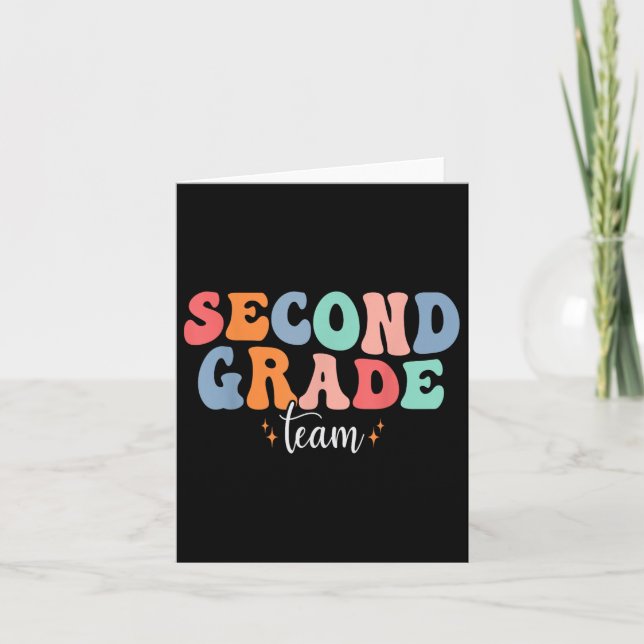 Herzlich willkommen beim zweiten Grade Funny Teach Karte (Vorderseite)