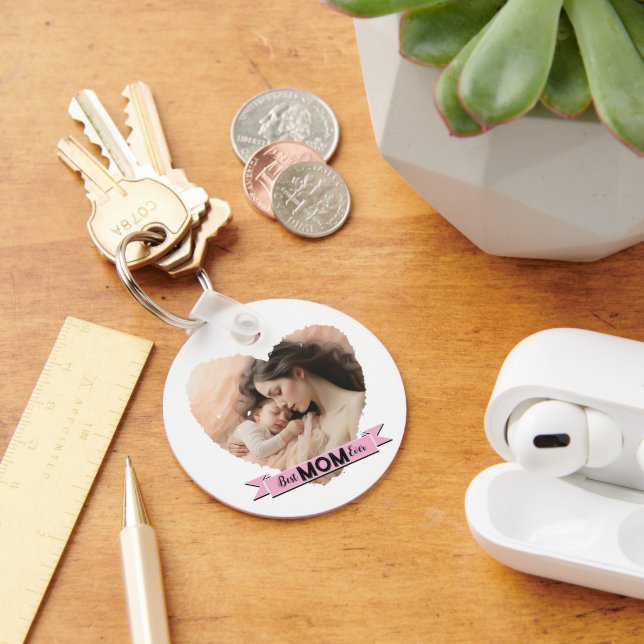 Herzlich Willkommen, die beste Mama aller Zeiten Schlüsselanhänger (Schreibtisch)