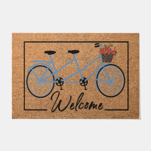Herzlich willkommen Florales Fahrrad Doormat, Best Fußmatte
