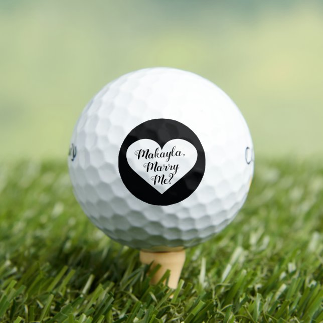 Herzlich willkommen heiraten Sie mir Vorschlag Gol Golfball (Insitu T-Shirt)