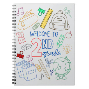 Herzlich willkommen im 2. Klasse Notebook zurück i Notizblock
