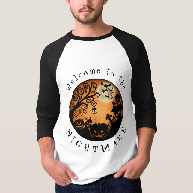 Herzlich willkommen im Albtraum Halloween Pumpkin  T-Shirt (Vorderseite)