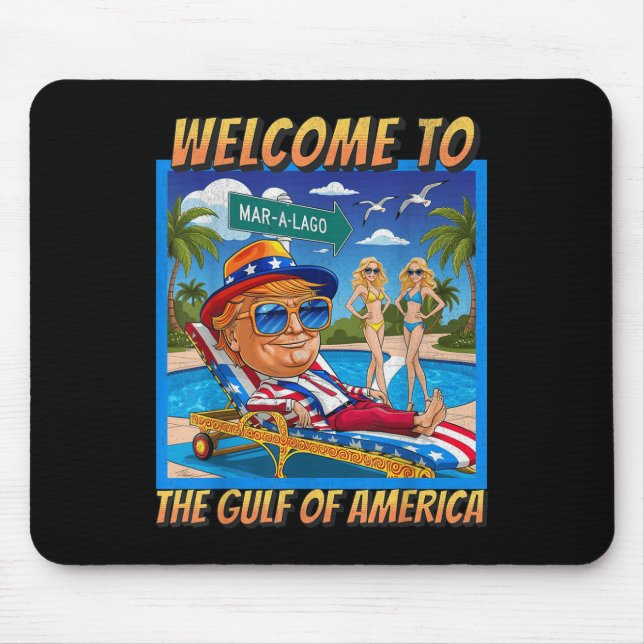 Herzlich willkommen im Amerikanischen Golf am 9. F Mousepad (Vorne)